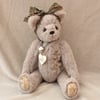 Luxury range hand embroidered artist bear, one of a kind collectable teddy bear