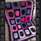 Skull Blanket Crochet Pattern. Digital pattern - PDF only 