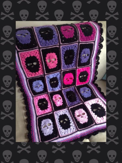 Skull Blanket Crochet Pattern. Digital pattern - PDF only 