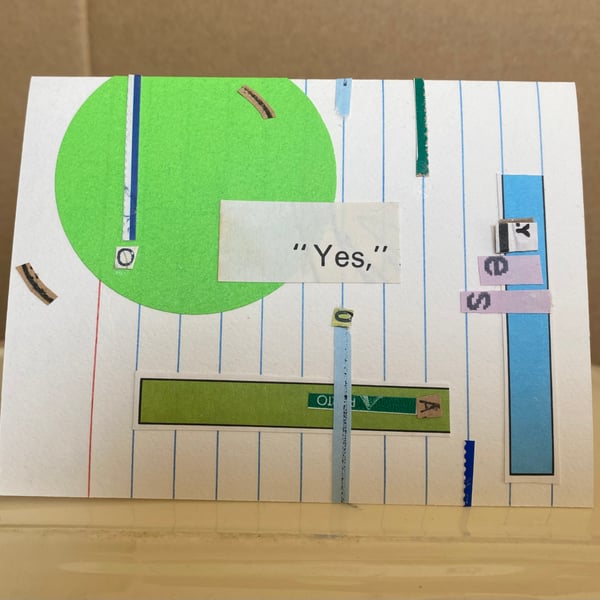Yes card - a little card to say yes