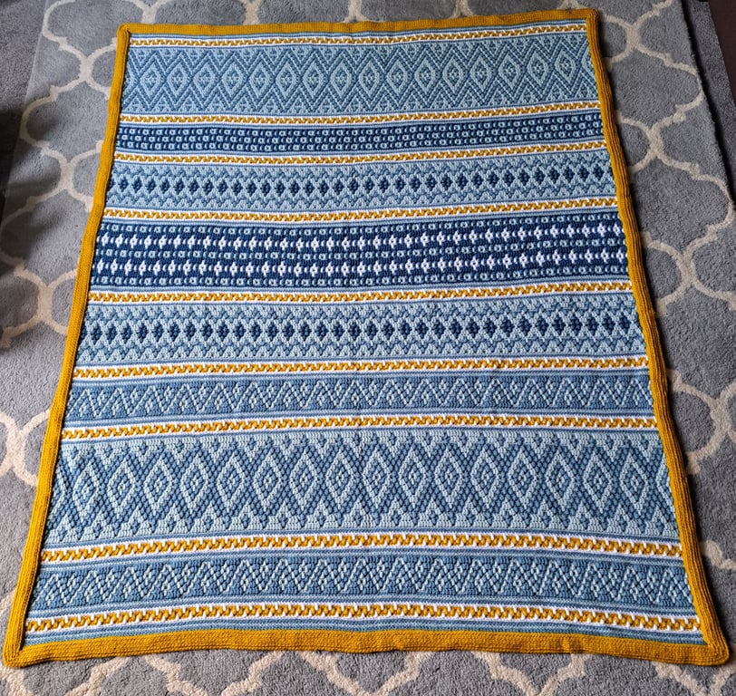 Geometrics Mosaic Crochet Blanket