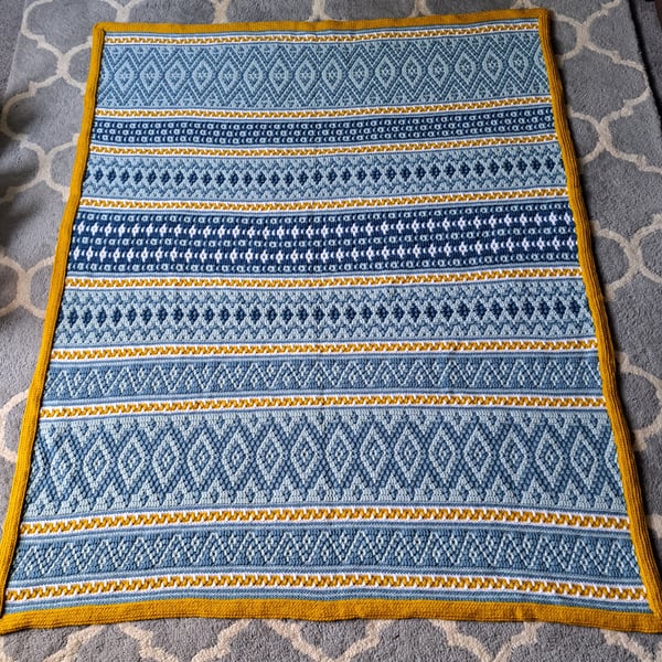 Geometrics Mosaic Crochet Blanket