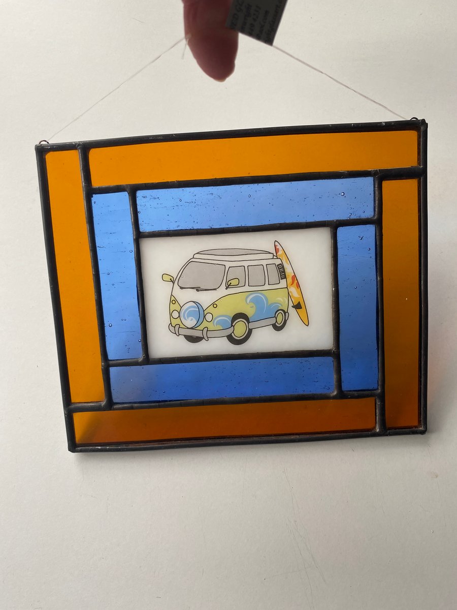 Seconds Sunday Stained Glass Camper Van Panel