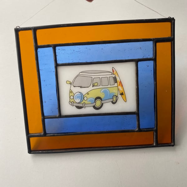 Seconds Sunday Stained Glass Camper Van Panel