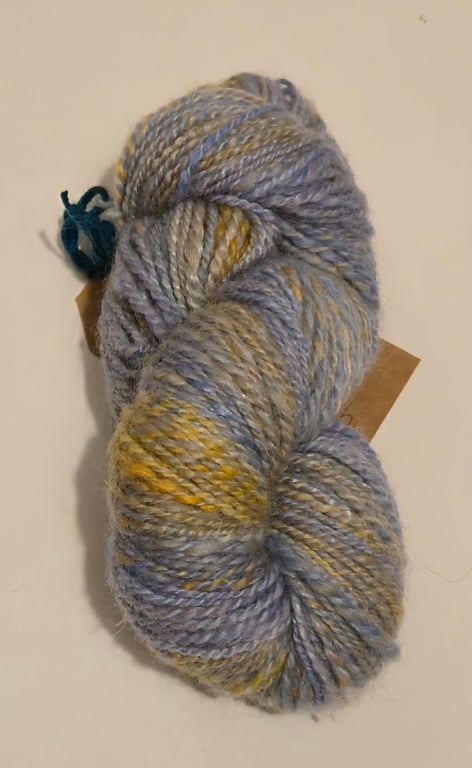 Handspun Grellow merino-tencel yarn