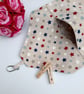 Star print cotton peg bag, clip on.  - Image 5