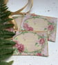 GIFT TAGS. Vintage-style , 'English Rose ' ( set of 3)  - Image 1