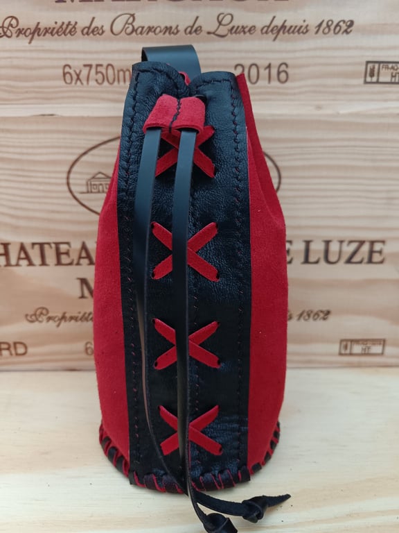 Real leather belt pouch 