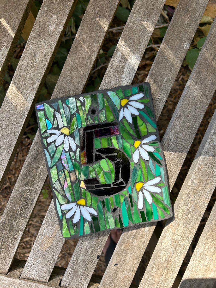 Mosaic house number 