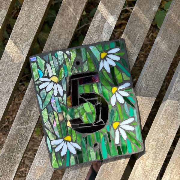 Mosaic house number 