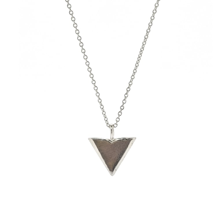 Silver triangle Arrowhead pendant necklace