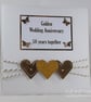 Handmade 50th Wedding anniversary card, golden wedding anniversary - Image 1