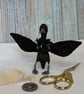 Black Indian Runner Duck Spun Cotton Miniature Art Doll