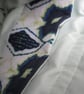 Upcycled Coffee Sack - Mini Shoulder Bag - Blue pattern - Image 5