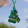 Green Fused Glass Christmas Tree Decoration