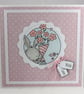 Handmade any occasion card - bunny bouquet - Image 1