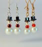 Christmas Snowman Earrings 2 Pack, Stocking Filler, Secret Santa, Includes P&P