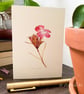 Dianthus Pontederae Botanical Greeting Card – Pinks & Greens Collection - Image 2