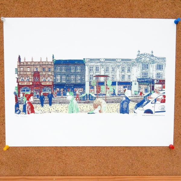 the Headrow Art Print Leeds Poster