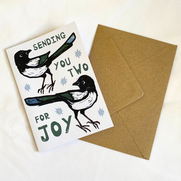 Greetings Card - Sending You Two For Joy 