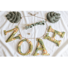 Personalised Safari Name Garland - Monstera Leaf Jungle Nursery Heirloom Gift