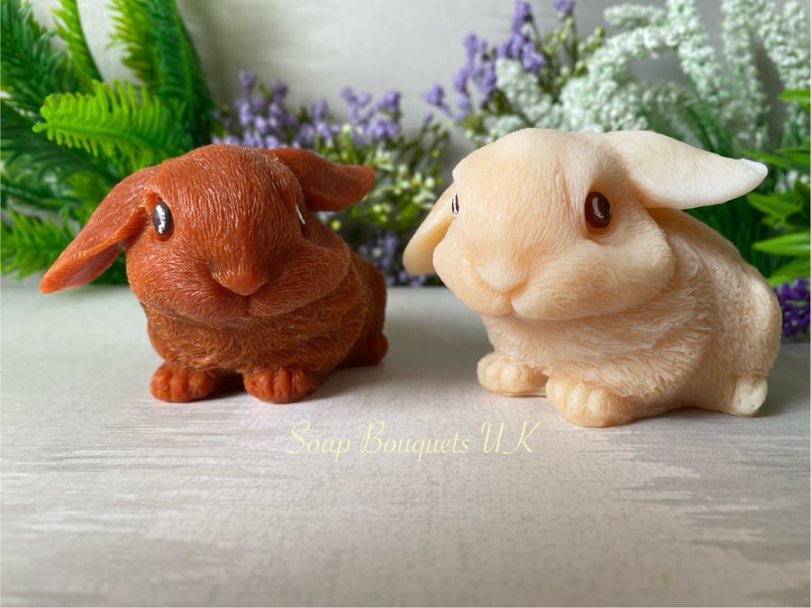 Bunny Vegan Soap Bar: Cute Easter and Christmas Gift