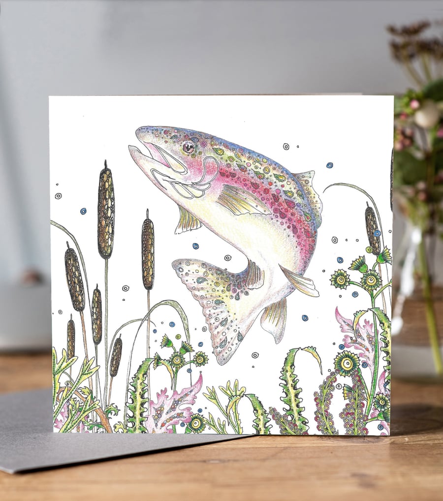 Rainbow Trout Greeting card