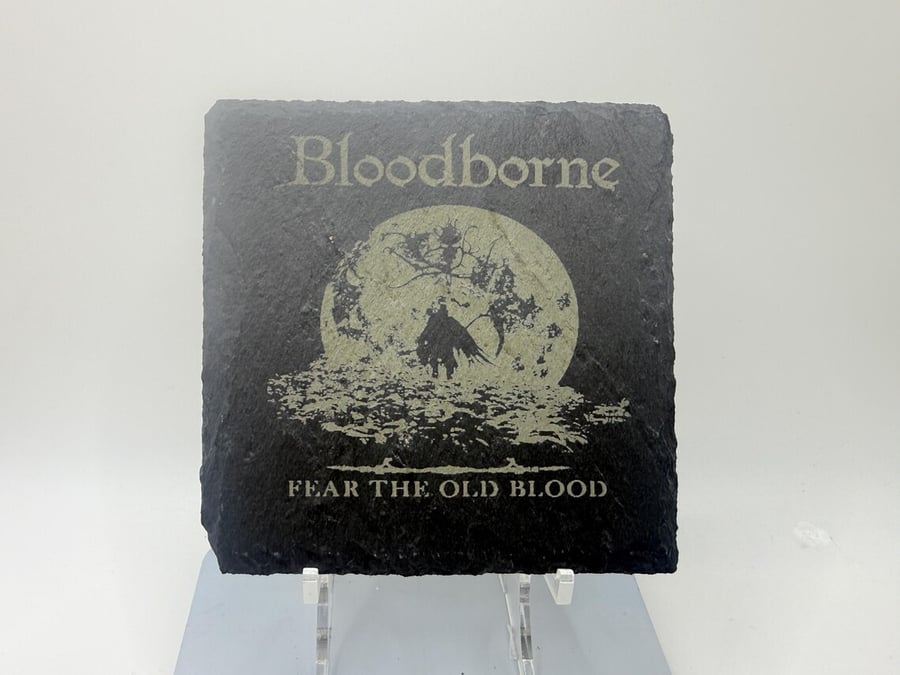 Bloodborne Fear The Old Blood Laser Etched Coaster