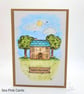 New Home Card - hand-painted, original art, cottage, apple trees - Image 3