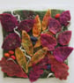 Autumn hedgerow picture, Hand felted leaf, leaves and berries framed art, - Image 5