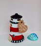 Hand-Painted Ceramic Lighthouse - Coastal Home Decor & Seaside Gift - Image 2