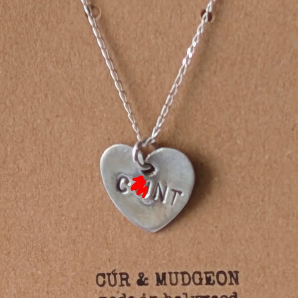 Fine Silver C U NEXT TUESDAY Necklace