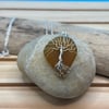 Scottish Sea Glass Pendant, Tree of Life 
