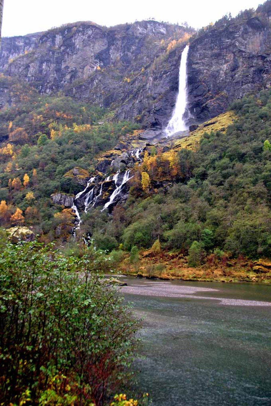 Waterfall Flamsdalen Valley Flam Norway Photograph Print