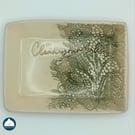 Ceramic dish with lace detail