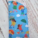 Rainy dog days padded glasses case