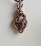 Pink Millefiori Style Beaded Heart & Copper Necklace Pendant Gift Jewellery  - Image 5