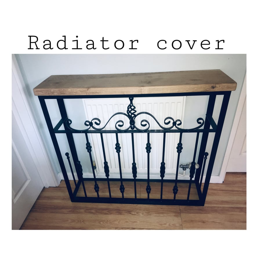 Steel and Oak Radiator Cover, Guard, Hallway, Décor, Handmade, Accessories