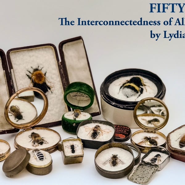 FIFTY BEES 2 - book of the bees from the 2018 exhibition - vintage art