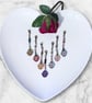 Small bohemian pansy flower zip charms - Image 2