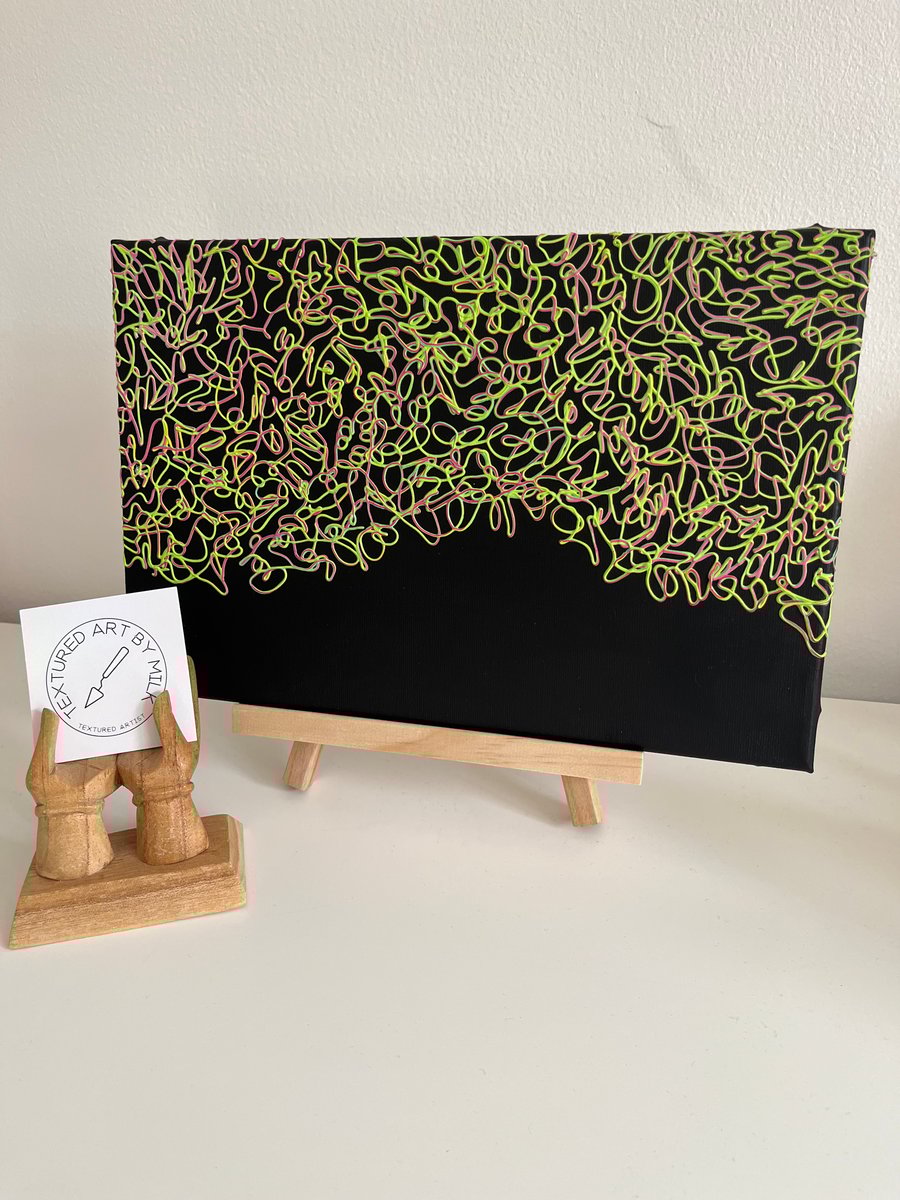 Abstract Silly String Textured Art