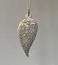 Pretty, pure silver, paisley style necklace.  - Image 1