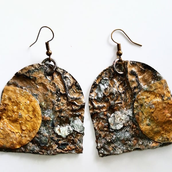 Gold and Metallic toned Earrings - Extremely Lightweight!