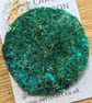 Green Moss Abstract Embellished Recycled Textile 50mm Brooches  - Image 6