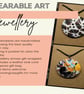 Large Teardrop Pendant Necklace 60x30mm, Handmade Polymer Clay Statement Necklac - Image 3