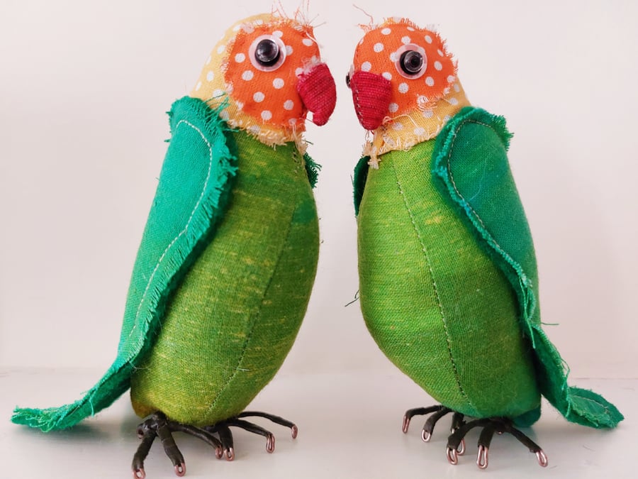 Quirky Parrot soft sculpture ornament decoration 