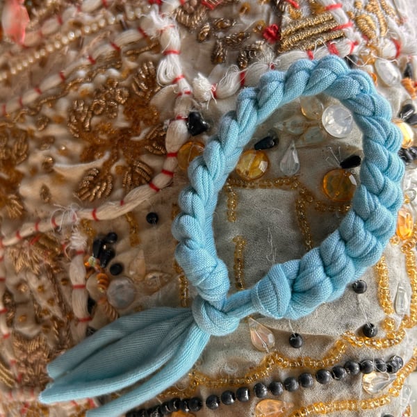 Boho T Shirt Turquoise Duck Egg Blue Bracelet
