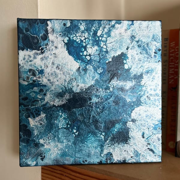 Fluid art on 20cm thin edge canvas