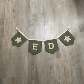 Personalised nursery bunting