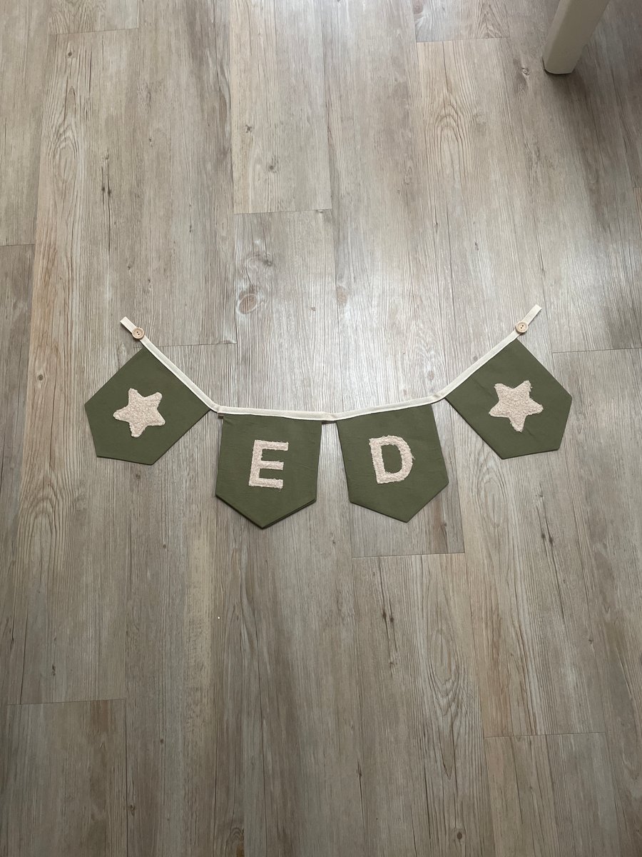 Personalised nursery bunting
